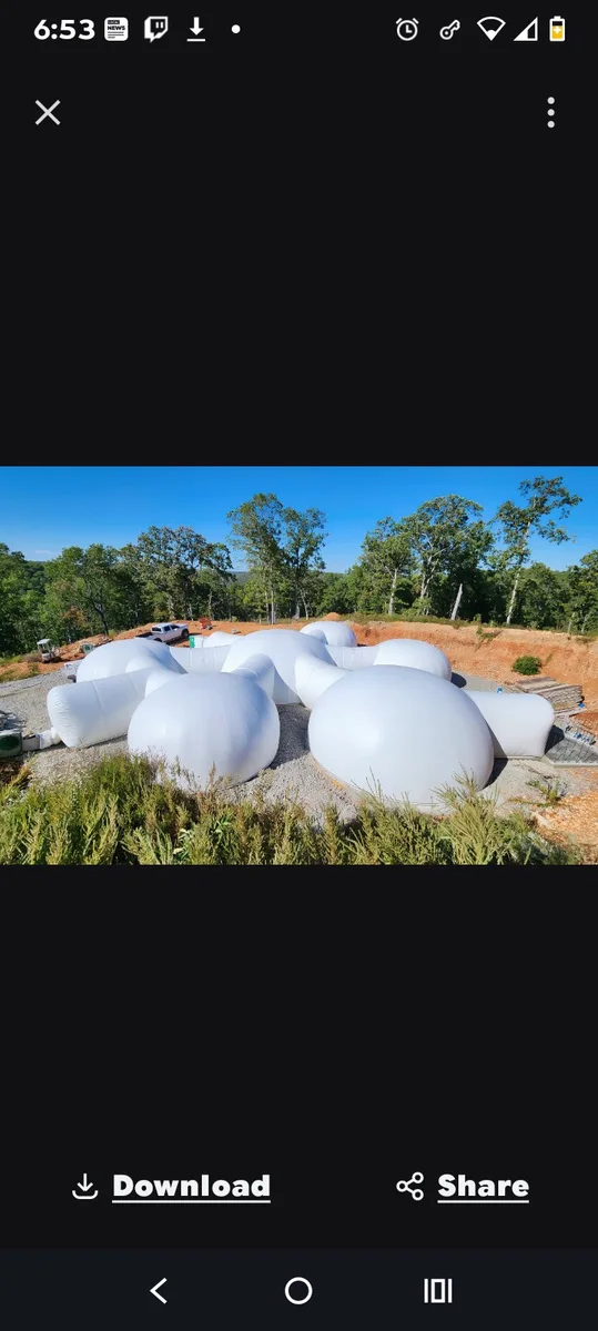 Airforms ready for the sprayed shell, concept visualization